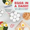 DASH Rapid Egg Cooker: 6 Egg Capacity Electric Egg Cooker for Hard Boiled Eggs, Poached Eggs, Scrambled Eggs, or Omelets with Auto Shut Off Feature – Black(Cream)