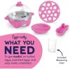 DASH Rapid Egg Cooker: 6 Egg Capacity Electric Egg Cooker for Hard Boiled Eggs, Poached Eggs, Scrambled Eggs, or Omelets with Auto Shut Off Feature – Black(Pink)