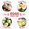 DASH Rapid Egg Cooker: 6 Egg Capacity Electric Egg Cooker for Hard Boiled Eggs, Poached Eggs, Scrambled Eggs, or Omelets with Auto Shut Off Feature – Black(Black)