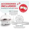 DASH Rapid Egg Cooker: 6 Egg Capacity Electric Egg Cooker for Hard Boiled Eggs, Poached Eggs, Scrambled Eggs, or Omelets with Auto Shut Off Feature – Black(White)