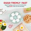 DASH Rapid Egg Cooker: 6 Egg Capacity Electric Egg Cooker for Hard Boiled Eggs, Poached Eggs, Scrambled Eggs, or Omelets with Auto Shut Off Feature – Black(Aqua)