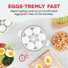 DASH Rapid Egg Cooker: 6 Egg Capacity Electric Egg Cooker for Hard Boiled Eggs, Poached Eggs, Scrambled Eggs, or Omelets with Auto Shut Off Feature – Black(White)