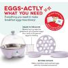 DASH Rapid Egg Cooker: 6 Egg Capacity Electric Egg Cooker for Hard Boiled Eggs, Poached Eggs, Scrambled Eggs, or Omelets with Auto Shut Off Feature – Black(Lavender)