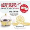 DASH Rapid Egg Cooker: 6 Egg Capacity Electric Egg Cooker for Hard Boiled Eggs, Poached Eggs, Scrambled Eggs, or Omelets with Auto Shut Off Feature – Black(Yellow)