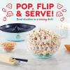 DASH SmartStore™ Stirring Popcorn Maker, 3QT Hot Oil Electric Popcorn Machine with Clear Bowl, 12 Cups – Aqua(Aqua)
