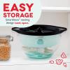 DASH SmartStore™ Stirring Popcorn Maker, 3QT Hot Oil Electric Popcorn Machine with Clear Bowl, 12 Cups – Aqua(Aqua)