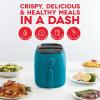 DASH Tasti-Crisp™ Electric Air Fryer Oven, 2.6 Qt., Aqua – Compact Air Fryer for Healthier Food in Minutes, Ideal for Small Spaces – Auto Shut Off, Analog, 1000-Watt(Teal)