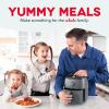 DASH Tasti-Crisp™ Electric Air Fryer Oven, 2.6 Qt., Aqua – Compact Air Fryer for Healthier Food in Minutes, Ideal for Small Spaces – Auto Shut Off, Analog, 1000-Watt(Grey)