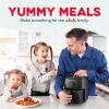 DASH Tasti-Crisp™ Electric Air Fryer Oven, 2.6 Qt., Aqua – Compact Air Fryer for Healthier Food in Minutes, Ideal for Small Spaces – Auto Shut Off, Analog, 1000-Watt(Black)