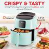 DASH Tasti-Crisp™ Electric Air Fryer Oven, 2.6 Qt., Black – Compact Air Fryer for Healthier Food in Minutes, Ideal for Small Spaces – Auto Shut Off, Digital, 1000-Watt(Aqua)