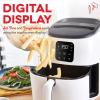 DASH Tasti-Crisp™ Electric Air Fryer Oven, 2.6 Qt., Black – Compact Air Fryer for Healthier Food in Minutes, Ideal for Small Spaces – Auto Shut Off, Digital, 1000-Watt(White)