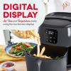 DASH Tasti-Crisp™ Electric Air Fryer Oven, 2.6 Qt., Black – Compact Air Fryer for Healthier Food in Minutes, Ideal for Small Spaces – Auto Shut Off, Digital, 1000-Watt(Grey)