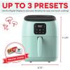 DASH Tasti-Crisp™ Electric Air Fryer Oven, 2.6 Qt., Black – Compact Air Fryer for Healthier Food in Minutes, Ideal for Small Spaces – Auto Shut Off, Digital, 1000-Watt(Aqua)