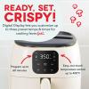 DASH Tasti-Crisp™ Electric Air Fryer Oven, 2.6 Qt., Black – Compact Air Fryer for Healthier Food in Minutes, Ideal for Small Spaces – Auto Shut Off, Digital, 1000-Watt(Cream & Black)
