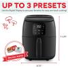 DASH Tasti-Crisp™ Electric Air Fryer Oven, 2.6 Qt., Black – Compact Air Fryer for Healthier Food in Minutes, Ideal for Small Spaces – Auto Shut Off, Digital, 1000-Watt(Black)
