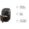 DASH Tasti-Crisp™ Electric Air Fryer Oven, 2.6 Qt., Black – Compact Air Fryer for Healthier Food in Minutes, Ideal for Small Spaces – Auto Shut Off, Digital, 1000-Watt(Black)