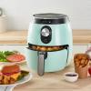 Dash Deluxe Electric Air Fryer + Oven Cooker with Temperature Control, Non-stick Fry Basket, Recipe Guide + Auto Shut off Feature, 1200-Watt, 3 Quart – Red(Aqua)