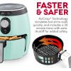 Dash Deluxe Electric Air Fryer + Oven Cooker with Temperature Control, Non-stick Fry Basket, Recipe Guide + Auto Shut off Feature, 1200-Watt, 3 Quart – Red(Aqua)