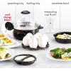 Dash Express Electric Egg Cooker, 7 Egg Capacity for Hard Boiled, Poached, Scrambled, or Omelets with Cord Storage, Auto Shut Off Feature, 360-Watt, Aqua(Black)
