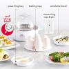 Dash Express Electric Egg Cooker, 7 Egg Capacity for Hard Boiled, Poached, Scrambled, or Omelets with Cord Storage, Auto Shut Off Feature, 360-Watt, Aqua(White)