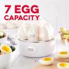 Dash Express Electric Egg Cooker, 7 Egg Capacity for Hard Boiled, Poached, Scrambled, or Omelets with Cord Storage, Auto Shut Off Feature, 360-Watt, Aqua(White)