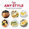 Dash Express Electric Egg Cooker, 7 Egg Capacity for Hard Boiled, Poached, Scrambled, or Omelets with Cord Storage, Auto Shut Off Feature, 360-Watt, White(Black)