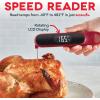 Dash Precision Quick-Read Meat Thermometer – Waterproof Kitchen and Outdoor Food Cooking Thermometer with Digital LCD Display – BBQ, Chicken, Seafood, Steak, Turkey, & Other Meat, Batteries Included(Red)
