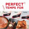 Dash Precision Quick-Read Meat Thermometer – Waterproof Kitchen and Outdoor Food Cooking Thermometer with Digital LCD Display – BBQ, Chicken, Seafood, Steak, Turkey, & Other Meat, Batteries Included(Red)