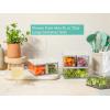 Prepdeck Food Storage Containers from 20% More Capacity – Streamlined & Stackable – Super Seal Lids – Measure in ml, oz & Cups – Color-Matched Grippy Silicone Foot Trim – 3 Size Options, 5 Colors(Mojito Mint)