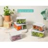 Prepdeck Food Storage Containers from 20% More Capacity – Streamlined & Stackable – Super Seal Lids – Measure in ml, oz & Cups – Color-Matched Grippy Silicone Foot Trim – 3 Size Options, 5 Colors(White Stone)