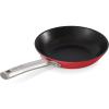 DASH Delish 8″ Lightweight Cast Iron Pan for Pancakes, sauces, vegetables, pasta, and more – Black(Red)