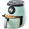 DASH Deluxe Electric Air Fryer + Oven Cooker with Temperature Control, Non-stick Fry Basket, Recipe Guide + Auto Shut Off Feature, 1700-Watt, 6 Quart – Black(Aqua)