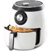 DASH Deluxe Electric Air Fryer + Oven Cooker with Temperature Control, Non-stick Fry Basket, Recipe Guide + Auto Shut Off Feature, 1700-Watt, 6 Quart – Black(White)