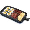 DASH Deluxe Everyday Electric Griddle with Dishwasher Safe Removable Nonstick Cooking Plate for Pancakes, Burgers, Eggs and more, Includes Drip Tray + Recipe Book, 20” x 10.5”, 1500-Watt – Red(Navy)