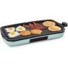 DASH Deluxe Everyday Electric Griddle with Dishwasher Safe Removable Nonstick Cooking Plate for Pancakes, Burgers, Eggs and more, Includes Drip Tray + Recipe Book, 20” x 10.5”, 1500-Watt – Red(Aqua)