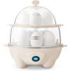 DASH Deluxe Rapid Egg Cooker for Hard Boiled, Poached, Scrambled Eggs, Omelets, Steamed Vegetables, Dumplings & More, 12 capacity, with Auto Shut Off Feature – Black(Cream)