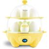 DASH Deluxe Rapid Egg Cooker for Hard Boiled, Poached, Scrambled Eggs, Omelets, Steamed Vegetables, Dumplings & More, 12 capacity, with Auto Shut Off Feature – Black(Yellow)
