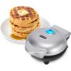 DASH Mini Waffle Maker – 4” Waffle Mold, Nonstick Waffle Iron with Quick Heat-Up, Nonstick Surface – Perfect Mini Waffle Maker for Kids and Families, Just Add Batter (Black)(Silver)
