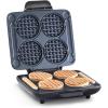 imageDASH Multi Mini Waffle Maker  Four 4 Waffle Molds Nonstick Waffle Iron with Quick HeatUp Nonstick Surface  Perfect Mini Waffle Maker for Kids and Families Just Add BatterGraphite