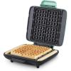 DASH No-Drip Waffle Maker – Four Waffle Molds, Nonstick Waffle Iron with Quick Heat-Up, Nonstick Surface – Perfect Waffle Maker for Kids and Families, Just Add Batter(Aqua)