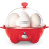 DASH Rapid Egg Cooker: 6 Egg Capacity Electric Egg Cooker for Hard Boiled Eggs, Poached Eggs, Scrambled Eggs, or Omelets with Auto Shut Off Feature – Black(Red)