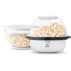 DASH SmartStore™ Stirring Popcorn Maker, 3QT Hot Oil Electric Popcorn Machine with Clear Bowl, 12 Cups – Aqua(White)