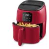DASH Tasti-Crisp™ Electric Air Fryer Oven, 2.6 Qt., Black – Compact Air Fryer for Healthier Food in Minutes, Ideal for Small Spaces – Auto Shut Off, Digital, 1000-Watt(Red)