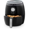 Dash Deluxe Electric Air Fryer + Oven Cooker with Temperature Control, Non-stick Fry Basket, Recipe Guide + Auto Shut off Feature, 1200-Watt, 3 Quart – Red(Black)