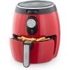 Dash Deluxe Electric Air Fryer + Oven Cooker with Temperature Control, Non-stick Fry Basket, Recipe Guide + Auto Shut off Feature, 1200-Watt, 3 Quart – Red(Red)