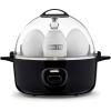 Dash Express Electric Egg Cooker, 7 Egg Capacity for Hard Boiled, Poached, Scrambled, or Omelets with Cord Storage, Auto Shut Off Feature, 360-Watt, Aqua(Black)