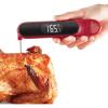 Dash Precision Quick-Read Meat Thermometer – Waterproof Kitchen and Outdoor Food Cooking Thermometer with Digital LCD Display – BBQ, Chicken, Seafood, Steak, Turkey, & Other Meat, Batteries Included(Red)