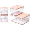 Prepdeck Food Storage Containers from 20% More Capacity – Streamlined & Stackable – Super Seal Lids – Measure in ml, oz & Cups – Color-Matched Grippy Silicone Foot Trim – 3 Size Options, 5 Colors(Himmalyan Salt)
