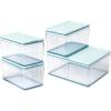 Prepdeck Food Storage Containers from 20% More Capacity – Streamlined & Stackable – Super Seal Lids – Measure in ml, oz & Cups – Color-Matched Grippy Silicone Foot Trim – 3 Size Options, 5 Colors(Mojito Mint)