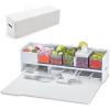 imagePrepdeck Gen 2 Recipe Prep ampamp Storage Station  8 Essential Tools  Deluxe Cutting Board 14 Plastic Containers  SuperSeal Lids Removable Trash Compartments Tablet Stand Included  Midnight BlackWhite Stone